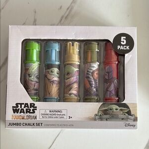 Star Wars Mandalorian Jumbo Chalk Set - 5 Pack. New